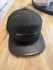 Melin The Bar Snapback Hat Cap NWOT Premium Luxury Silver Chrome Bar Logo picture