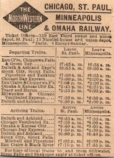 The Northwestern Line Chicago St Paul Minneapolis Ry 1888 MN Clipping 5AK9-M13 picture