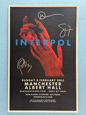 INTERPOL CONCERT POSTER 11x17 SIGNED by 3 AUTHENTICATED wCOA  picture