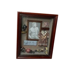 Vintage Pro Football History Shadow Box Display Case Helmet Ball Trophy Jersey picture