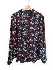 Laundry by Shelli Segal Vintage Style Ditsy Floral Blouse Whimsigoth Cottagecore picture
