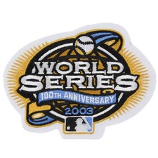 2003 MLB World Series Jersey Sleeve Patch New York Yankees Florida Marlins picture
