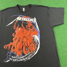 Metallica Shirt Mens XXL Black M72 Seasons Tour 2023 East Rutherford Squindo Tee picture