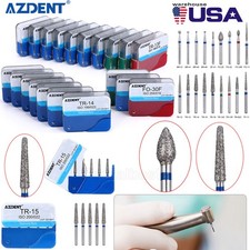 100 Pzas Dental Fresas Dentales de Diamante FG 1.6MM Mezclado 20 Tamaño AZDENT picture