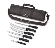 Knife Set 7 Piece Swiss Army Victorinox Black Kitchen Butcher BBQ Field Dressing picture