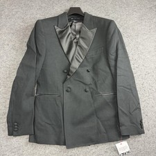 ASOS DESIGN Tuxedo Suit Jacket Mens 38R, Black Textured Premium Slim Blazer picture