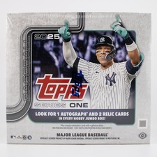 2025 TOPPS Series 1 Baseball JUMBO Hobby Box 1 AUTO & 2 RELICS Per Box Unopened picture