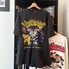 Vintage 90's Taz Minnesota Vikings Bad to the Bone T Shirt reprint VK17247 picture