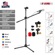 5 Core Microphone Stand Floor Height Adjustable w Extending Telescoping Boom Arm picture
