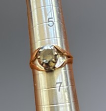 14k Rose gold and Sterling Silver Antique Rose Cut Solitaire size 6 picture