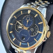 Citizen Eco-Drive Men's Calendrier Moon Phase Multifunction Watch BU0054-52L picture