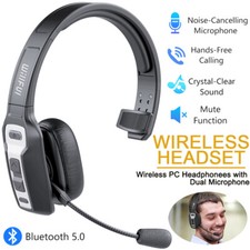 Trucker Bluetooth Wireless Headset with Noise Cancelling Mic For Cell Phones PC picture