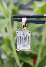 4.10 CTW Emerald Cut Lab-Grown Diamond Pendant – E VVS IGI Certified picture