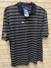 Auburn Tigers polo Men’s Sz L football sports Blue striped NWT picture