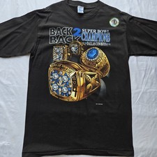 VTG Salem 1994 DALLAS COWBOYS Super Bowl Back 2 Back Champions Shirt NEW picture