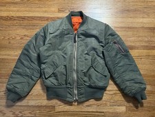 Vintage Alpha Industries MA-1 Intermediate Reversible Bomber Flyers Jacket M picture