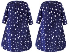 2 Hudson Baby Unisex Plush Sleeping Bags, Sack, Blanket ✨Navy Stars, 6-12 Months picture