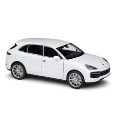 1:24 Porsche Cayenne Turbo White Luxury Performance SUV Alloy Car Model Diecast picture