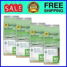 (4 pack) Purina Tidy Cats Breeze Bright Lemongrass Scented Ion Cat Litter Pads picture