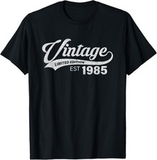 Vintage 1985 Cool 40 Years Old Bday Men Women 40th Birthday T-Shirt picture