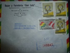 1 Bolivia Registered Air Mail Cover picture