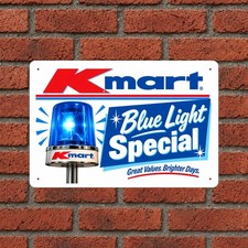 Vintage Kmart Blue Light Special 8x12 Sign Retro Store Decor picture