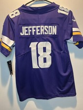 NWT🔥 Youth Medium (10-12) - Justin Jefferson #18 Minnesota Vikings Jersey🔥 picture