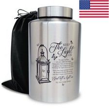 Large Cremation Light Urns for Adult Male Female Man Women Ashes with Pouch picture