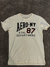 Aéropostale Men's AERO-NY 87 Graphic Print Crew Neck T-Shirt Size M White picture