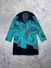 Vintage Custo Barcelona Sample Archive Peacock Velvet Coat picture