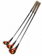 Vintage Custom-Built Persimmon RM-880 Wood RH Golf Clubs, 1-1/2, 3-1/2 & 5-1/2 picture