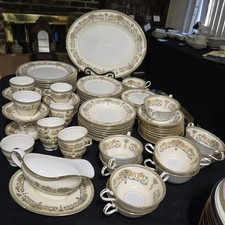 MASSIVE SET AYNSLEY England HENLEY 92 PIECES w/Serving, Soup, Gravy, Plates, ETC picture