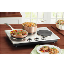 Tabletop Triple Burner Cusimax Hot Plate Electric,Countertop Infrared picture