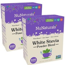 NuNaturals White Stevia Powder Packets, Single-Serve, 100 Count (Pack of 2) picture