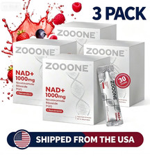 3x ZOOONE NAD+1000mg Nicotinamide Riboside Resveratrol PQQ 30 Packets Anti-Aging picture