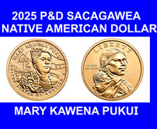 2025 P &D Sacagawea $1 Native American 2 COINS MARY KAWENA PUKUI picture