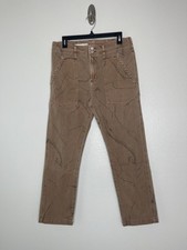 Anthropoligie Pilcro Marbled High Rise Straight Brown Jeans Size 30 picture