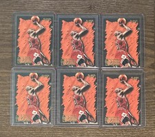 (6) 1996-97 Fleer - Hardwood Leaders Michael Jordan #123 Chicago Bulls HOF GOAT picture