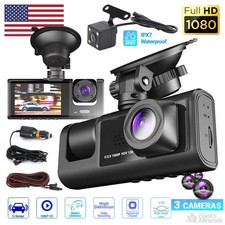 3 Lens Dash Cam Front Cabin Rear 1080P Night Vision, Parking Monitor, G-Sensor picture