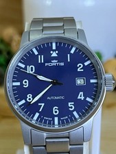 Fortis Flieger Automatic Men s Watch Blue Dial Swiss Made Pilot Watch picture