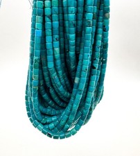 Genuine AAA Blue Natural Kingman Turquoise Heishi Gemstone Beads 4mm PGS409 picture