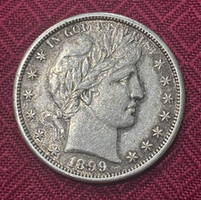 1899 S BARBER HALF DOLLAR - EF/AU picture