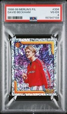 1998 MERLIN'S PREMIER LEAGUE 99 #334 DAVID BECKHAM PSA 4 picture