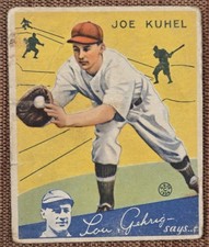 1934 Goudey #16 Joe Kuhel Washington Senators Vintage Original Baseball Card picture