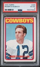 Graded 1972 Topps Roger Staubach #200 Rookie RC Football Card PSA 4 VG-EX picture