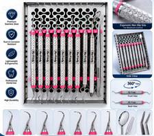 Hu Friedy Dental Hygiene Instruments Set of 10 PCS With Sterlization Cassette picture