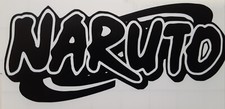 Naruto Logo Title Sticker in Black Vinyl Decal Windows/Laptop/ Car/  Waterproof picture