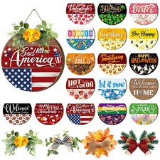 Vicenpal 22 Pcs Interchangeable Welcome Sign for Front Door with 17 Magnetic picture
