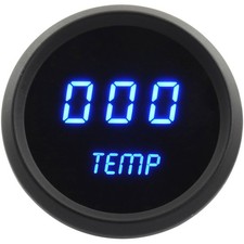 JEGS Water Temperature Gauge LED Digital [Black Bezel, Black Face, Blue Numbers] picture