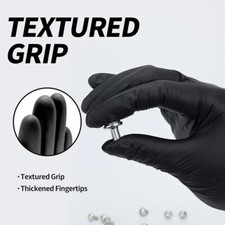 GP Craft Black Nitrile Gloves Disposable Latex-Free (100/count) 5 Mil Thick picture